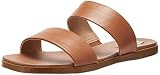 Steve Madden womens Dual Flat Sandal, Tan Leather, 8.5 US | Amazon (US)