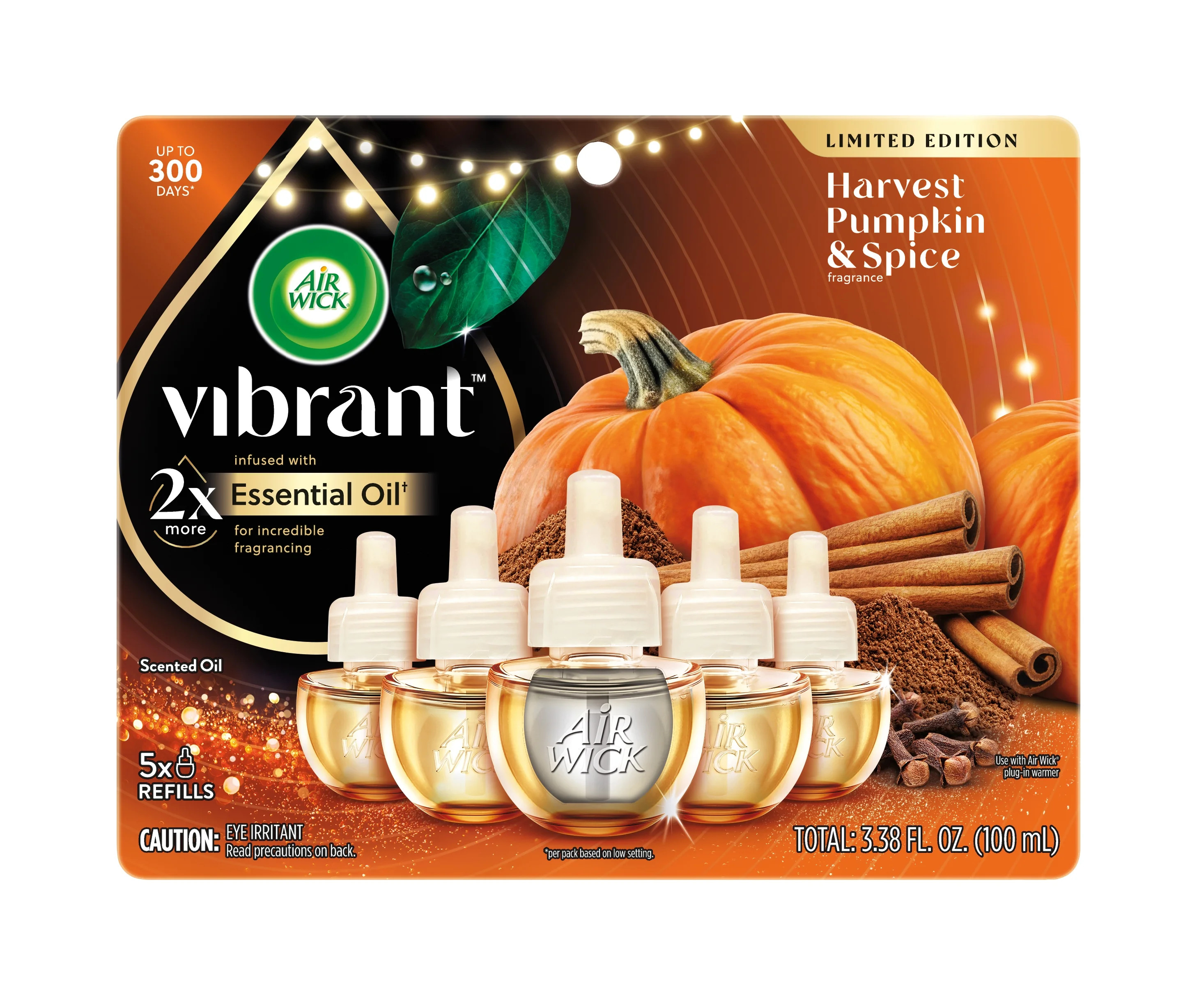 AIR WICK Scented Oil - Vibrant Refill Harvest Pumpkin & Spice 5 CT | Walmart (US)