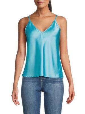Renee C. V Neck Satin Camisole Top on SALE | Saks OFF 5TH | Saks Fifth Avenue OFF 5TH