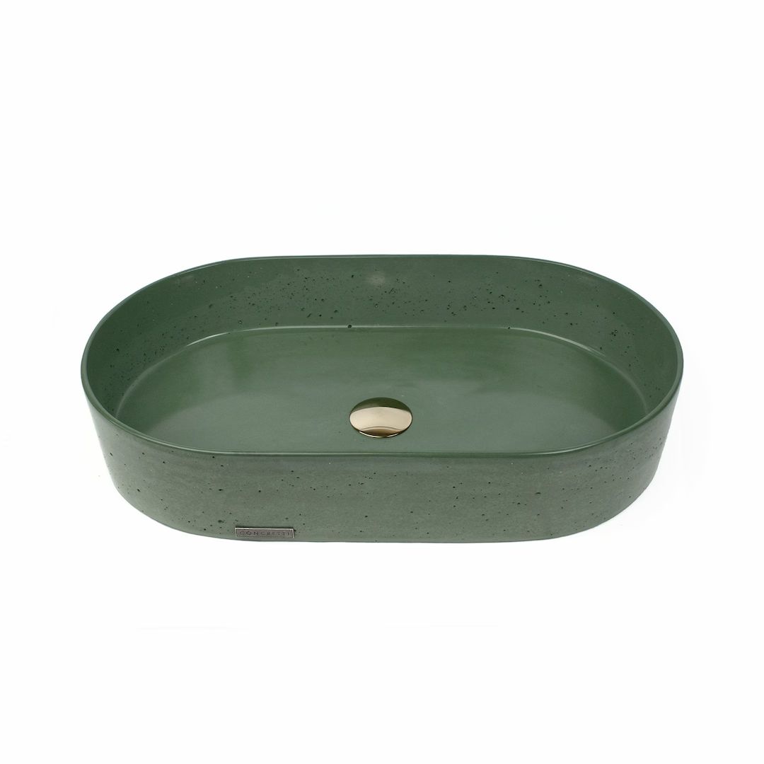 Concrete Vessel Sink Handmade Kale Round/oval Design Sleek - Etsy | Etsy (US)