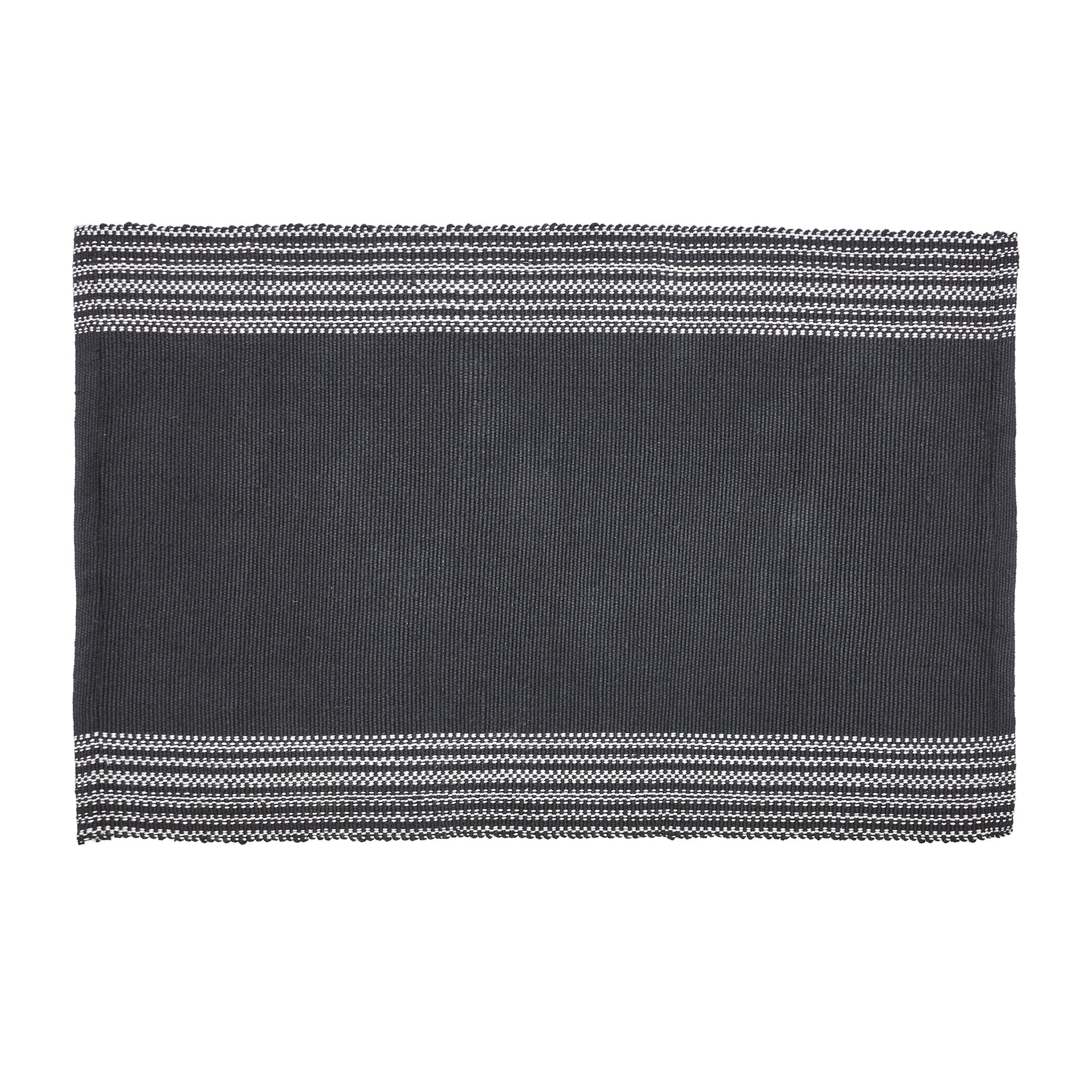 My Texas House Woven Black Stripe Layering Indoor/Outdoor Rug, 24" x 36" | Walmart (US)