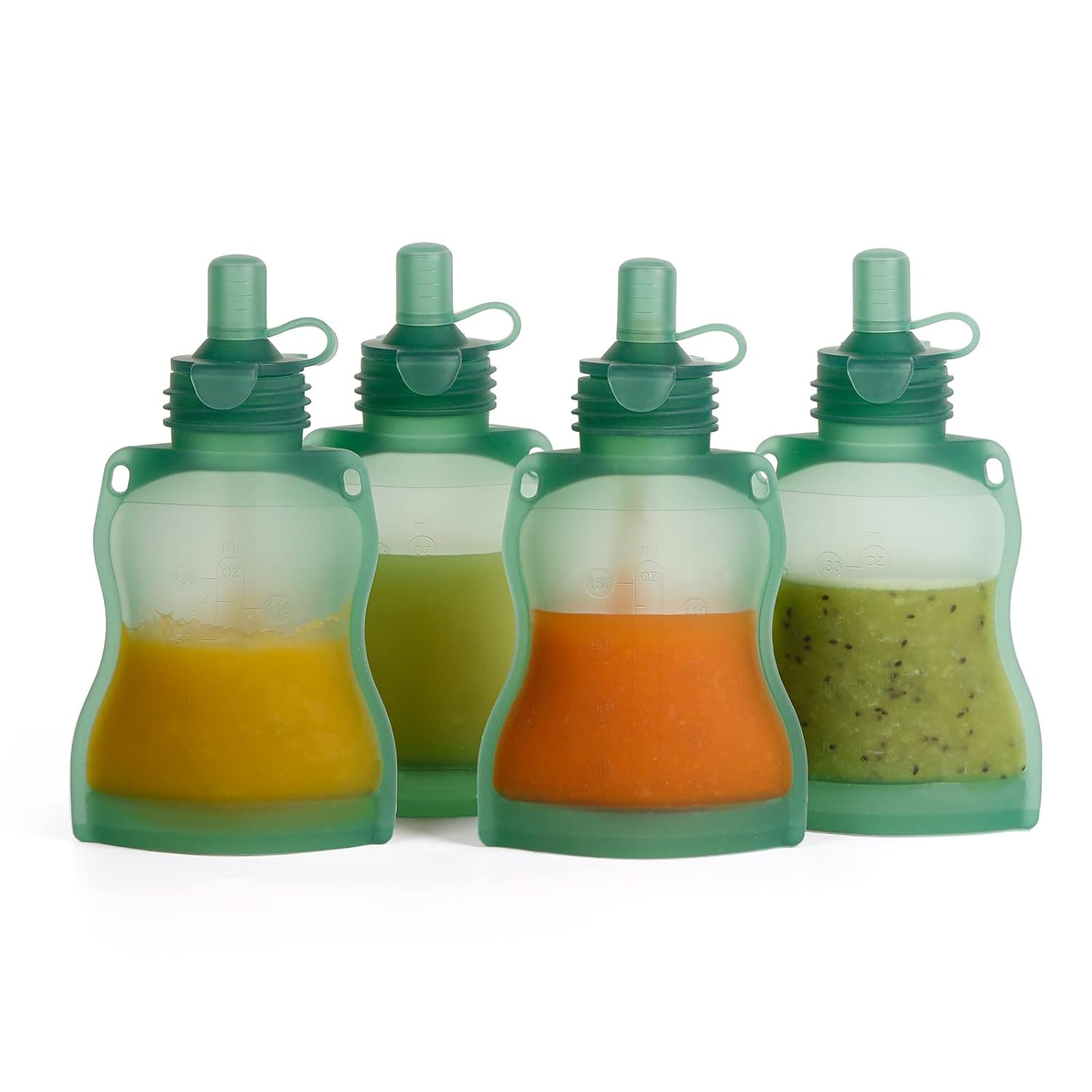 haakaa Baby Food Pouch Refillable Baby Squeeze Silicone Yummy Pouch, Soft Reusable Squeeze Storag... | Amazon (US)