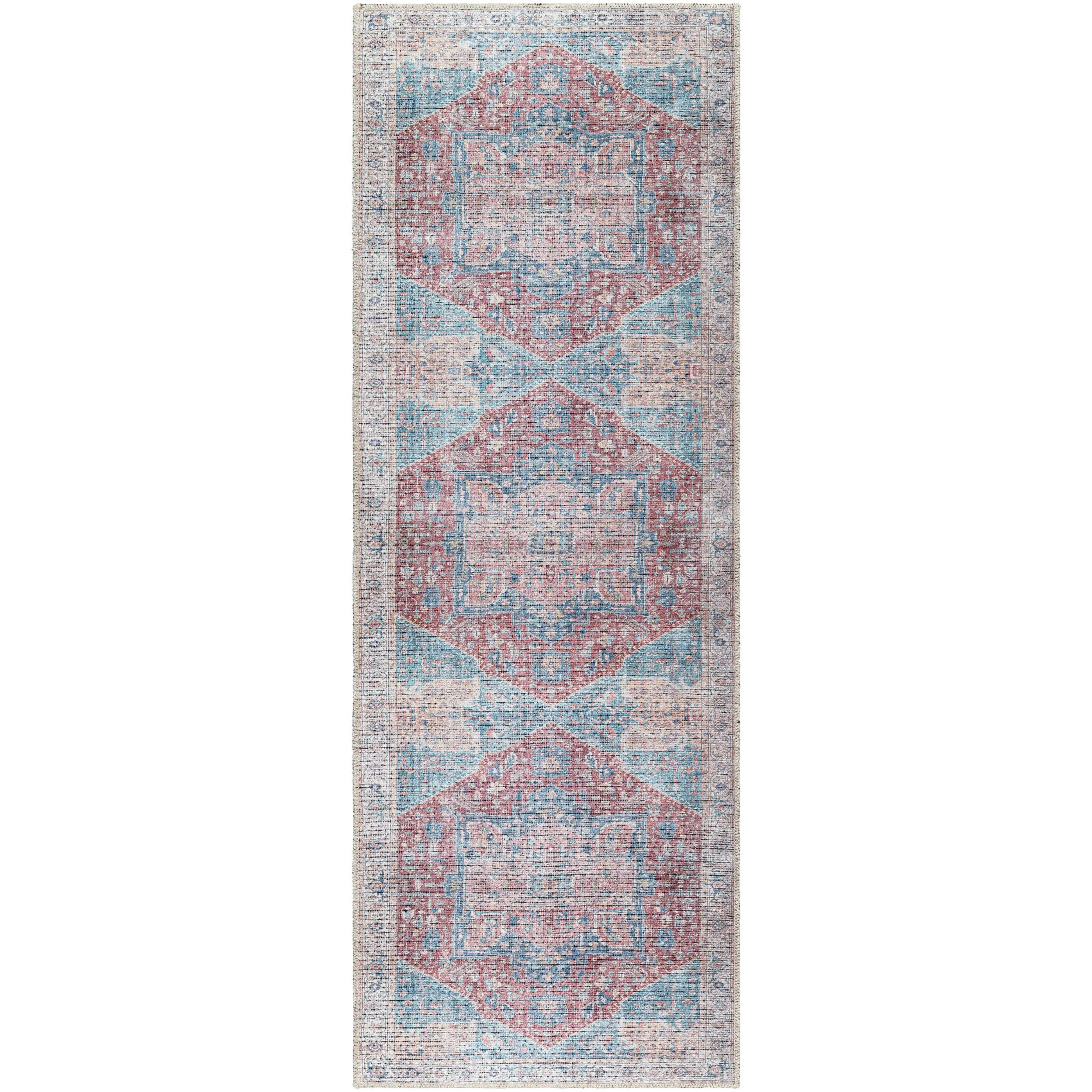 Better Homes & Gardens Persian Medallion Runner Washable Non-Skid Area Rug, Brick, 2'5" x 7' | Walmart (US)