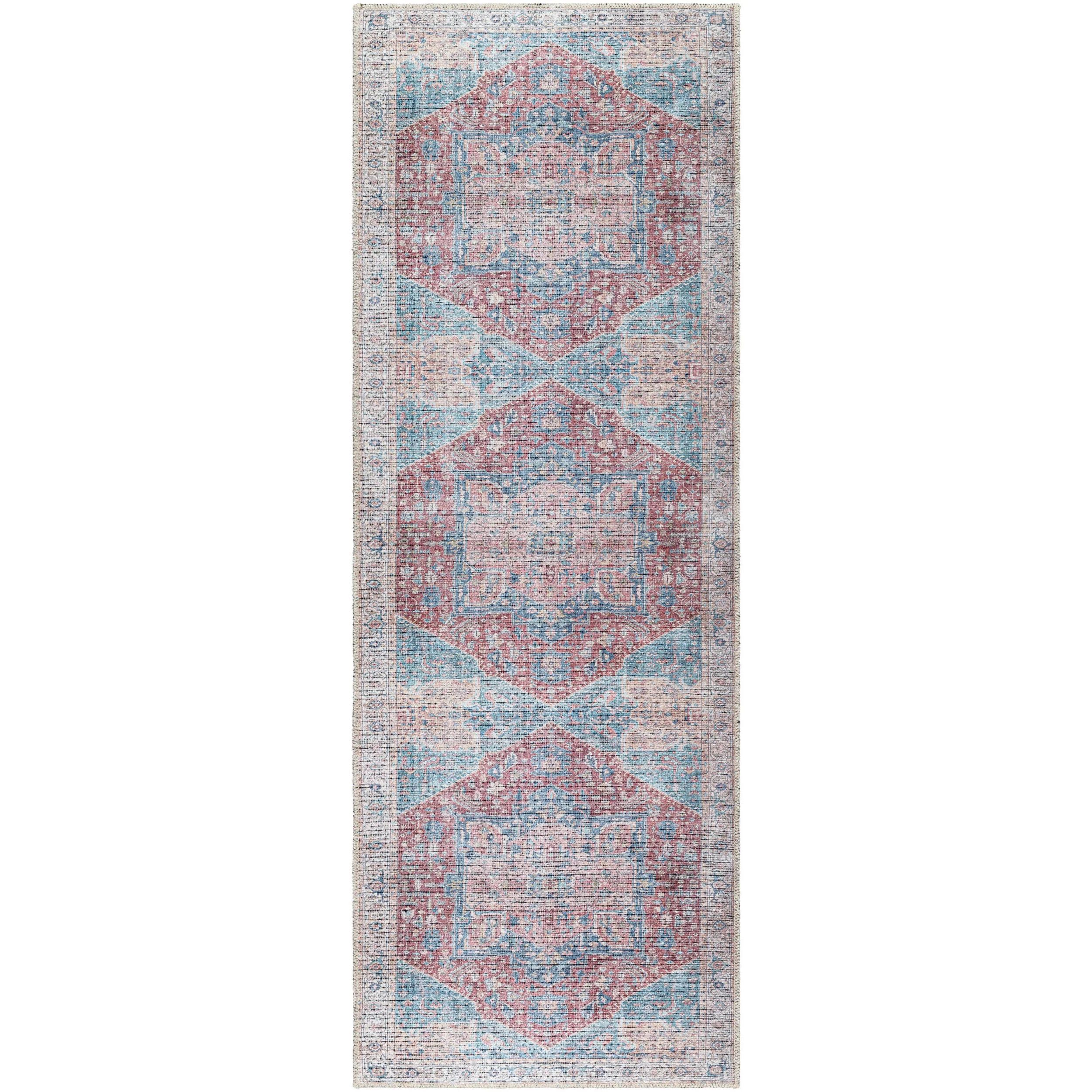 Better Homes & Gardens Persian Medallion Runner Washable Non-Skid Area Rug, Brick, 2'5" x 7' | Walmart (US)