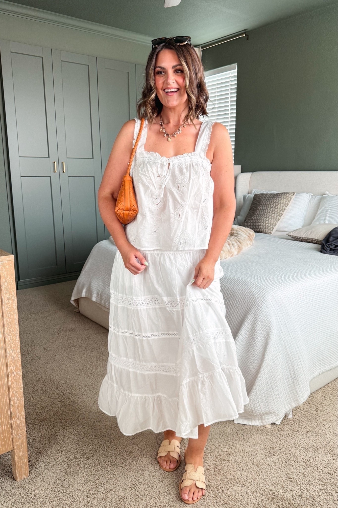 Lightweight summer outfit 
Medium top & skirt - sized down both
Sandals, 9.5 (sized down half size)

@Target #sponsored size 12, midsize, affordable style, summer style, date night outfit

#LTKootd #LTKMidsize #LTKSeasonal