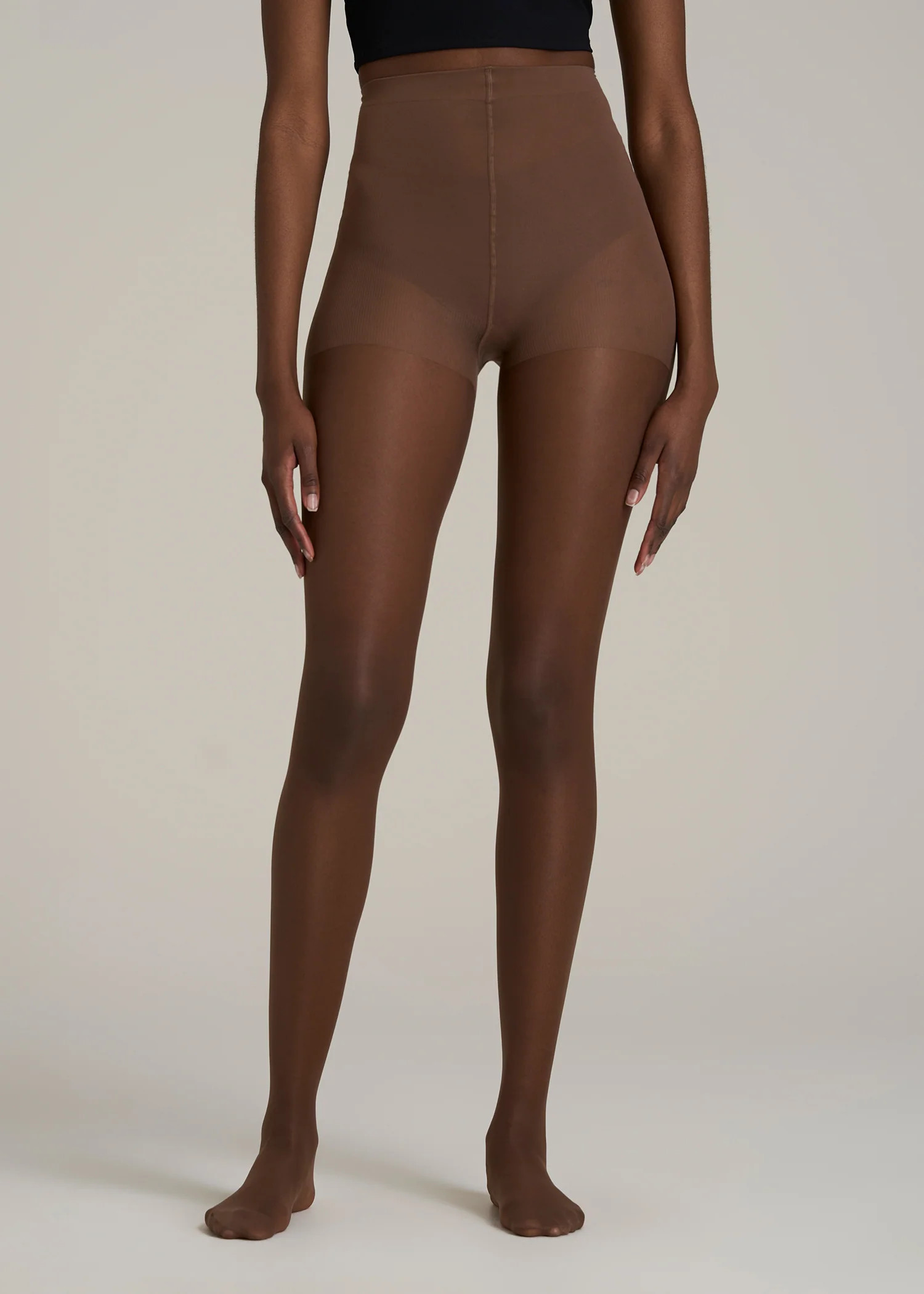 Ultra Sheer Pantyhose for Tall Women in Soft Cocoa | American Tall