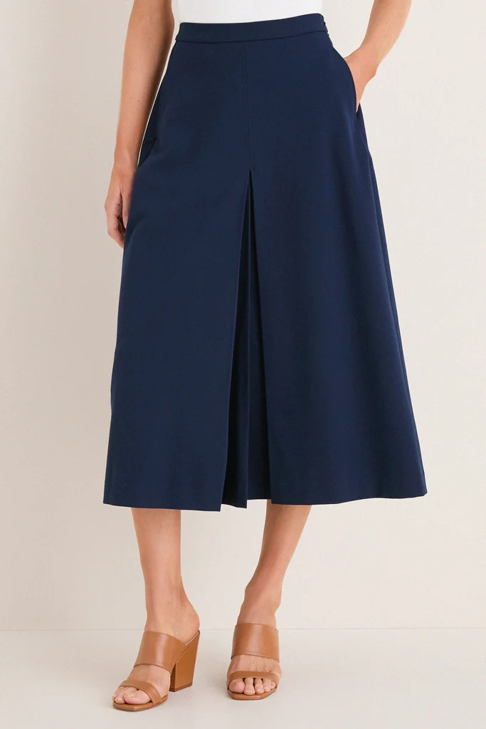 Navy Phoebe Midi Skirt | Tuckernuck (US)