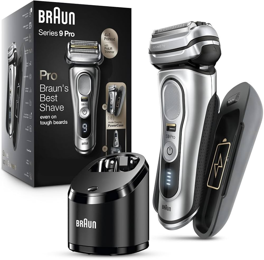 Braun Electric Razor for Men, Waterproof Foil Shaver, Series 9 Pro 9477cc, Wet & Dry Shave, with ... | Amazon (US)