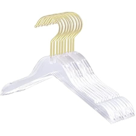 10 Pack Clear Acrylic Children's Hangers Kids Hanger Baby Toddler Infant-Hangers Clear Premium Ha... | Amazon (US)