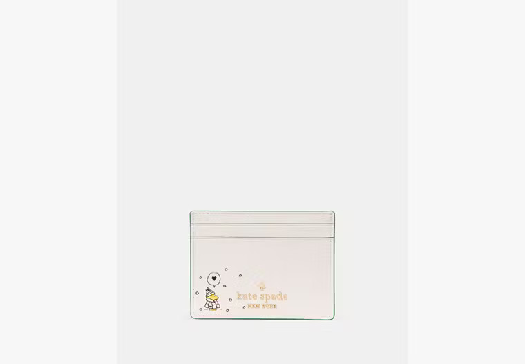 Peanuts X KSNY Small Slim Card Holder | Kate Spade Outlet