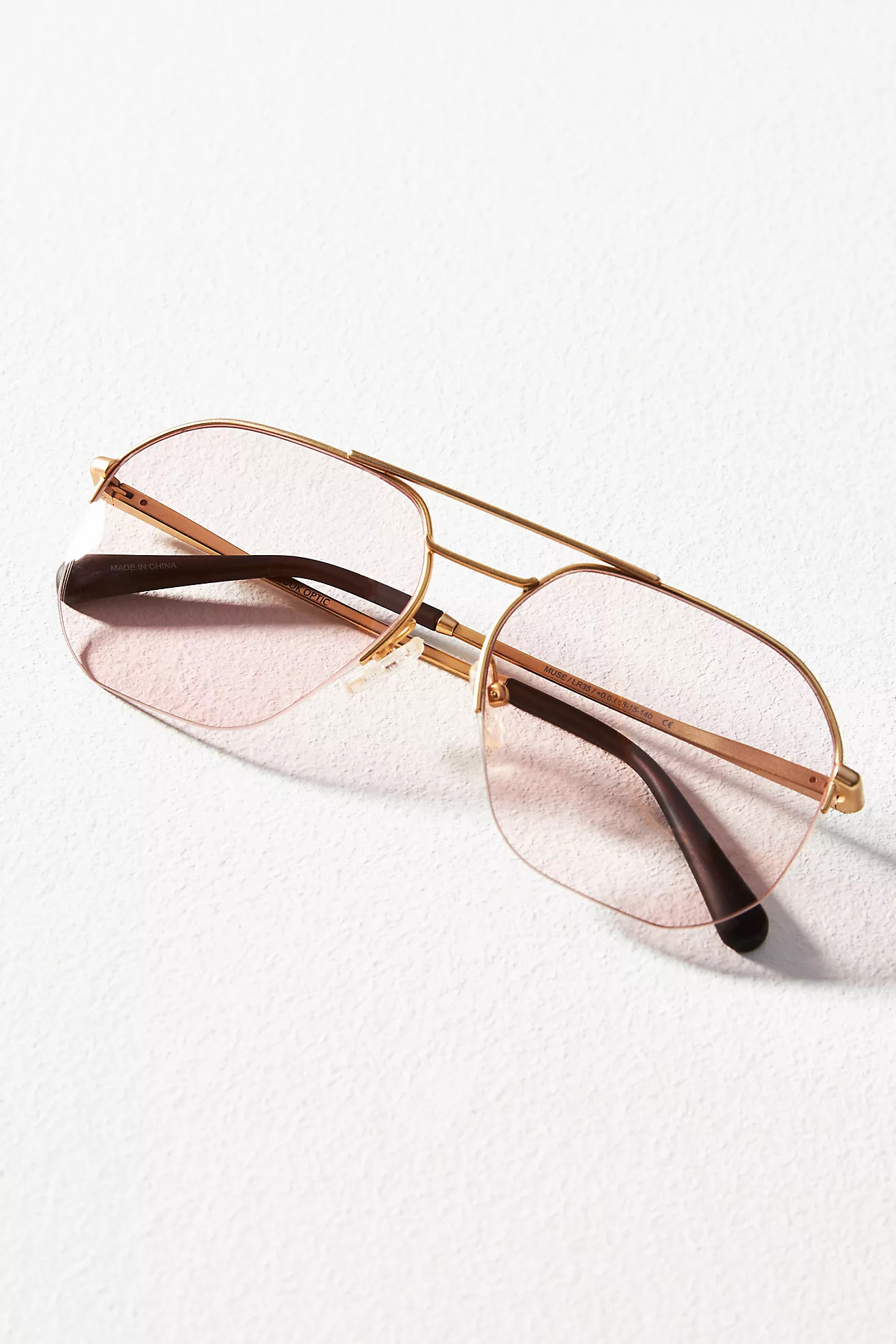 LOOK OPTIC Tinted Aviator Sunglasses | Anthropologie (US)