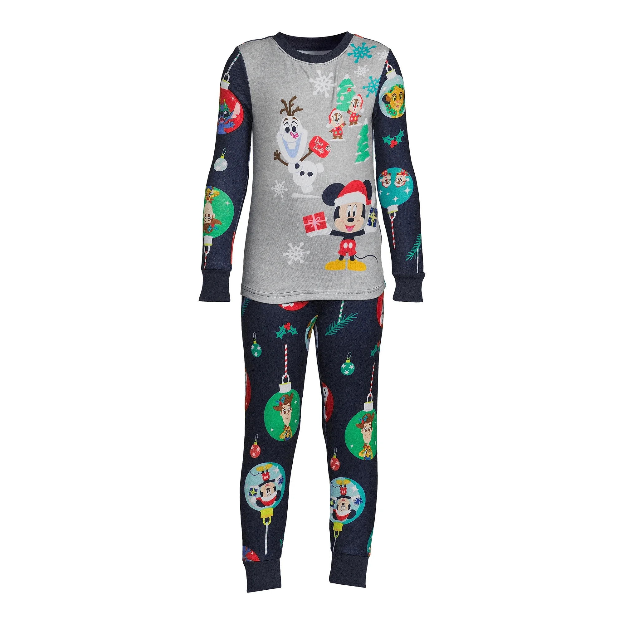 Disney's 100th Anniversary Unisex Kids Matching Family Pajamas Set, 2-Piece, Sizes 6-12 | Walmart (US)