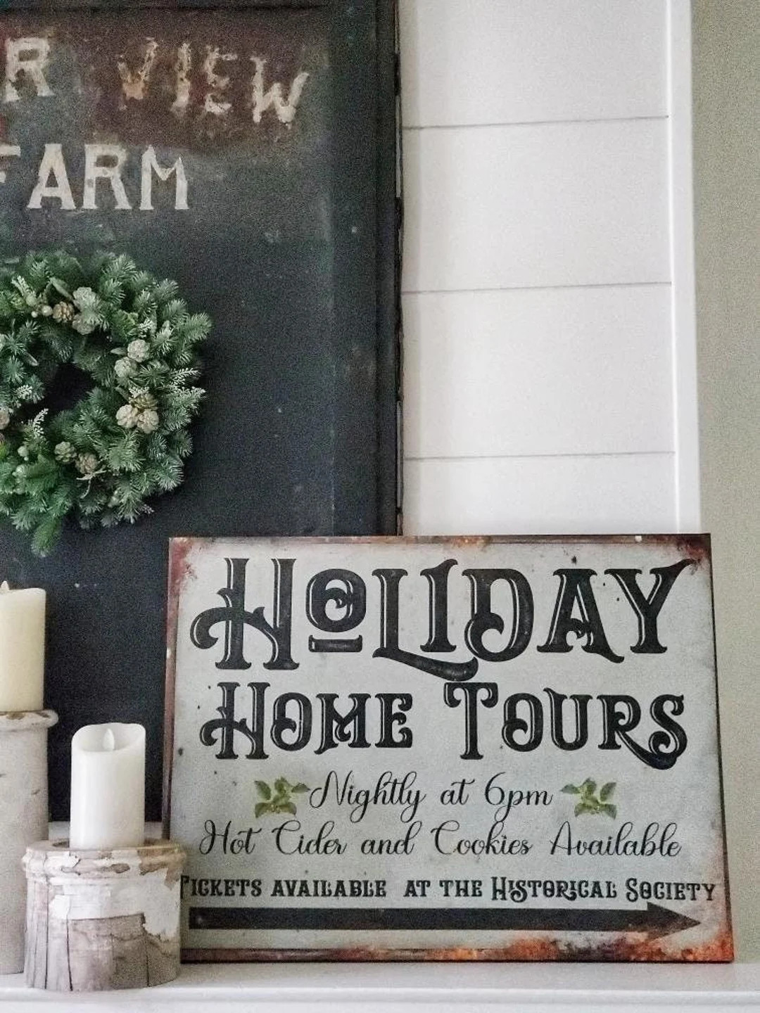 Holiday Home Tours Vintage Holiday Decor Christmas Signs - Etsy | Etsy (US)