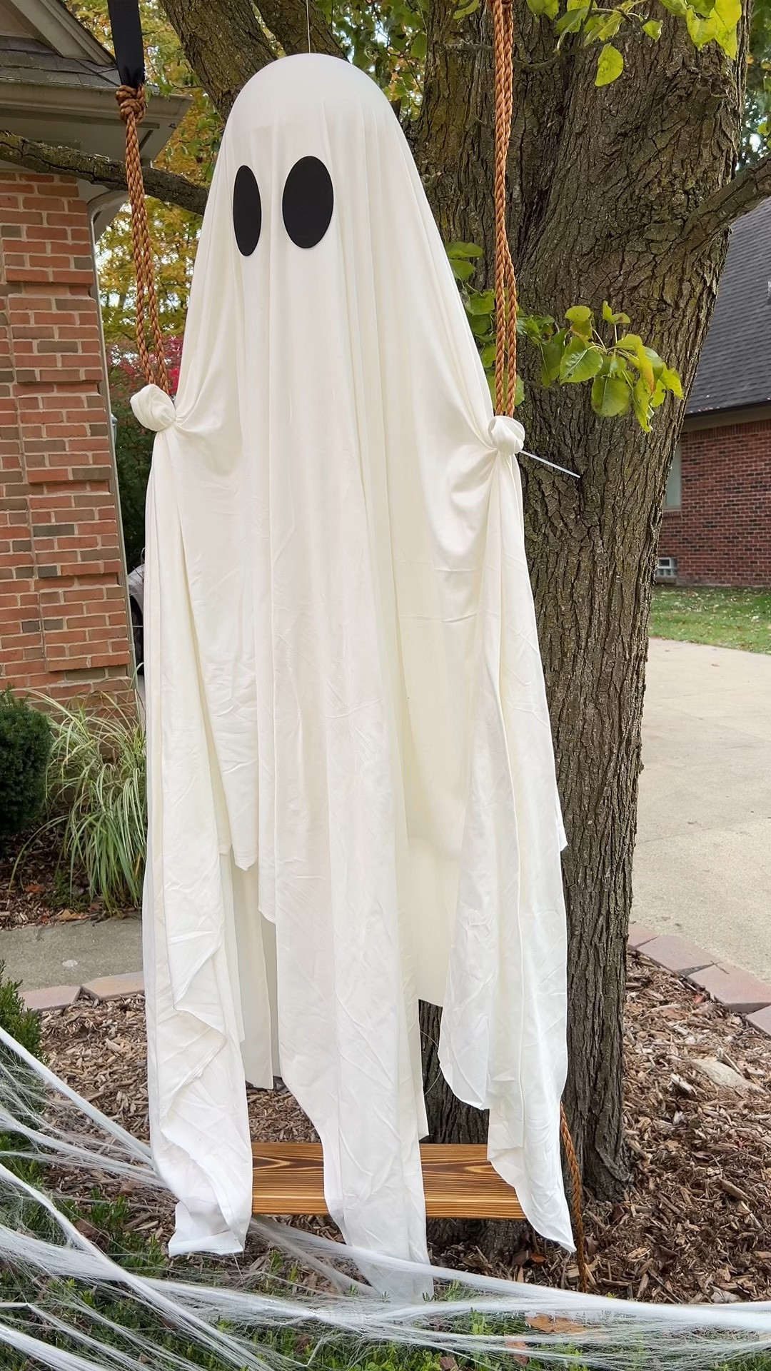 The most magical Halloween outdoor decor find and my yard is never going to be the same 🎃 This glowing ghost that swings from a tree is everything — spooky, whimsical, and absolutely stunning when it lights up at night. It is the kind of outdoor Halloween decoration that stops people in their tracks and has the whole neighborhood talking.

#LTKHome #LTKSaleAlert #LTKSeasonal