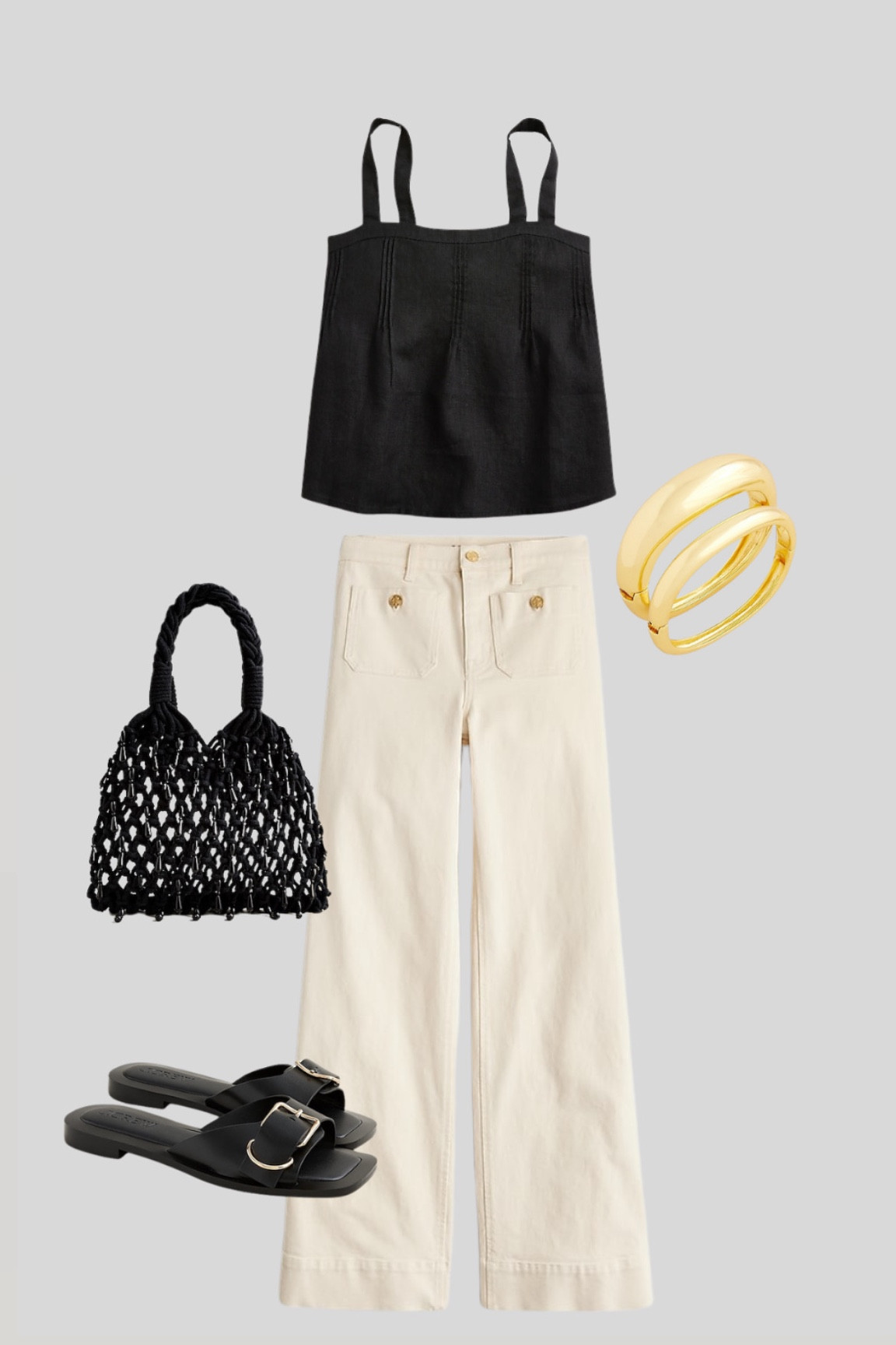 Summer outfits
Vacation outfits 
Outfit ideas
J Crew outfits 
Cream and black outfit 
Neutral outfit 
Summer tops
Summer pants
Summer hand bags
Purses
Black sandals 

#LTKSeasonal #LTKShoeCrush #LTKStyleTip