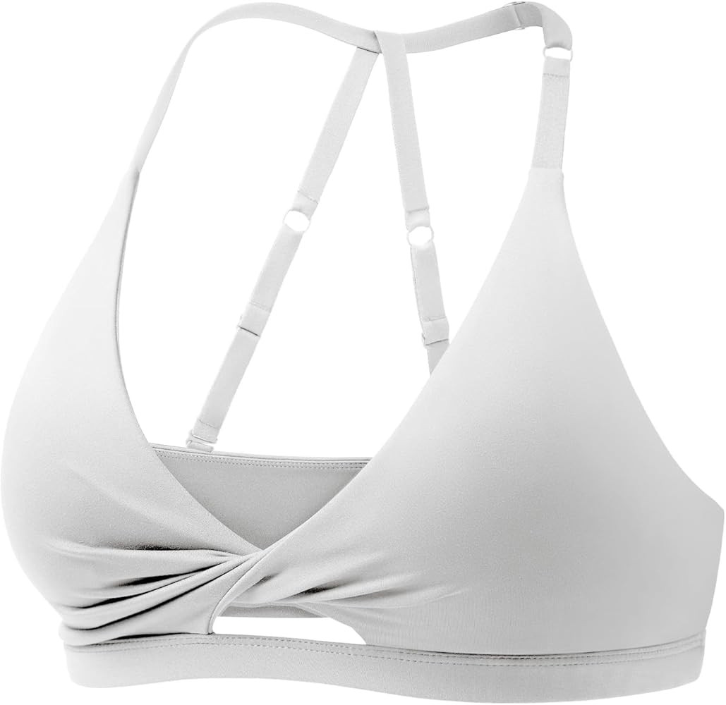 YEOREO Sports Bras for Women Open Back Workout Gym Bra Padded Medium Impact Yoga Tops with Ajusta... | Amazon (US)