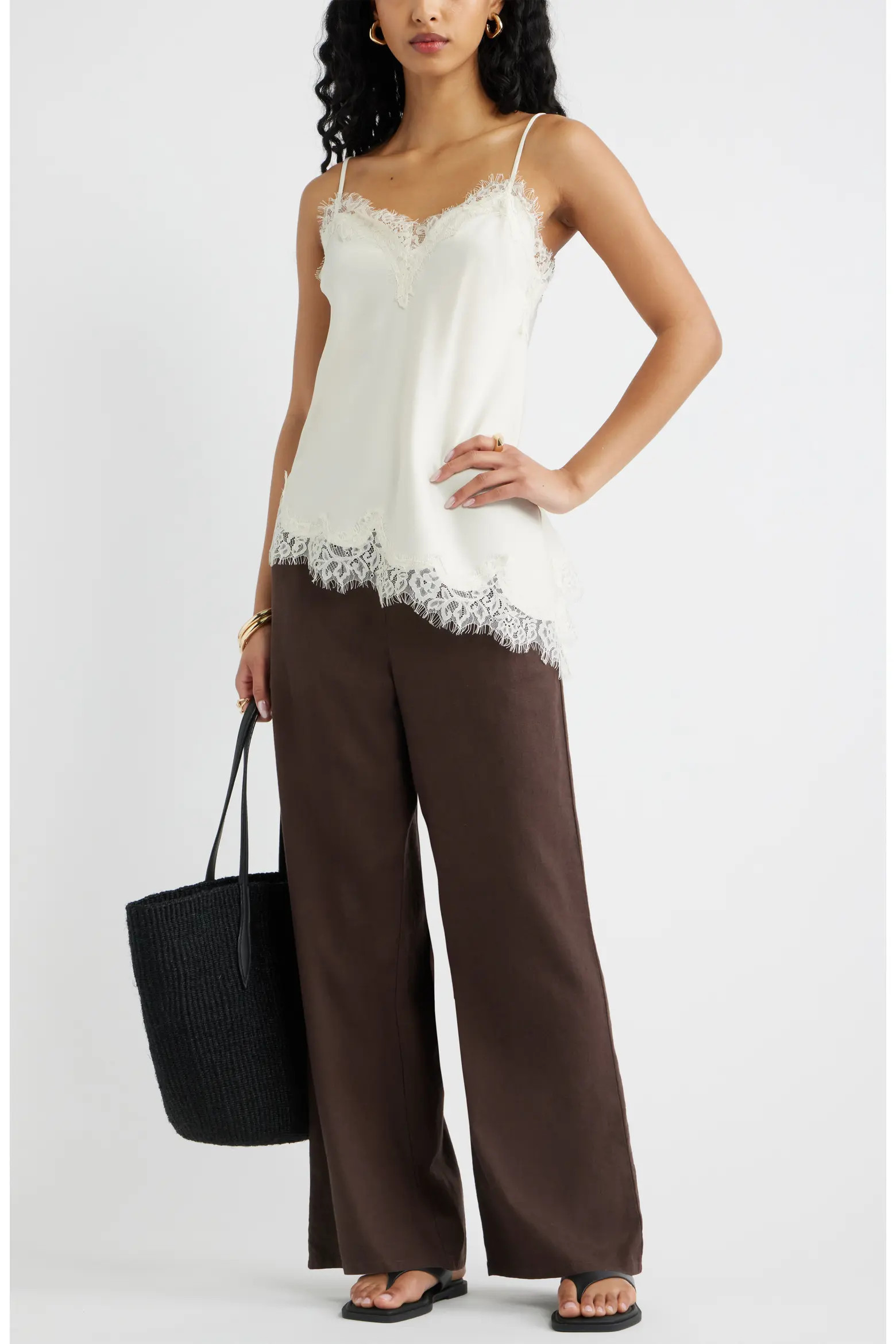 Lace Trim Satin Camisole (Women) | Nordstrom | Nordstrom