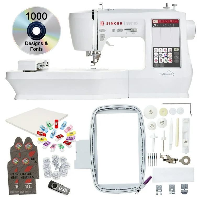 Singer SE9180 Computerized Sewing and Embroidery Machine with Exclusive Bonus Bundle - Walmart.co... | Walmart (US)