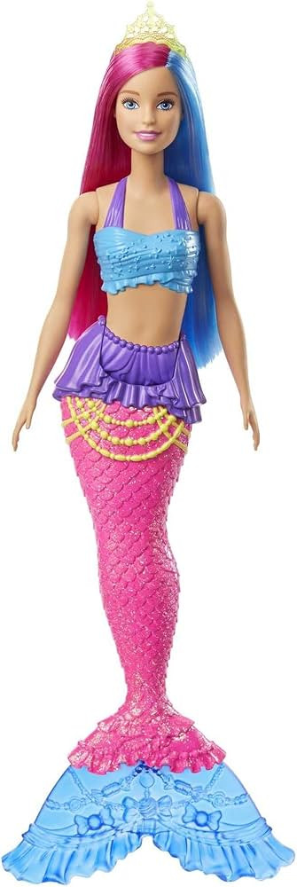 Barbie Dreamtopia Mermaid Doll, 12-inch, Pink and Blue Hair, with Tiara, For 3 to 7 Year Olds | Amazon (US)