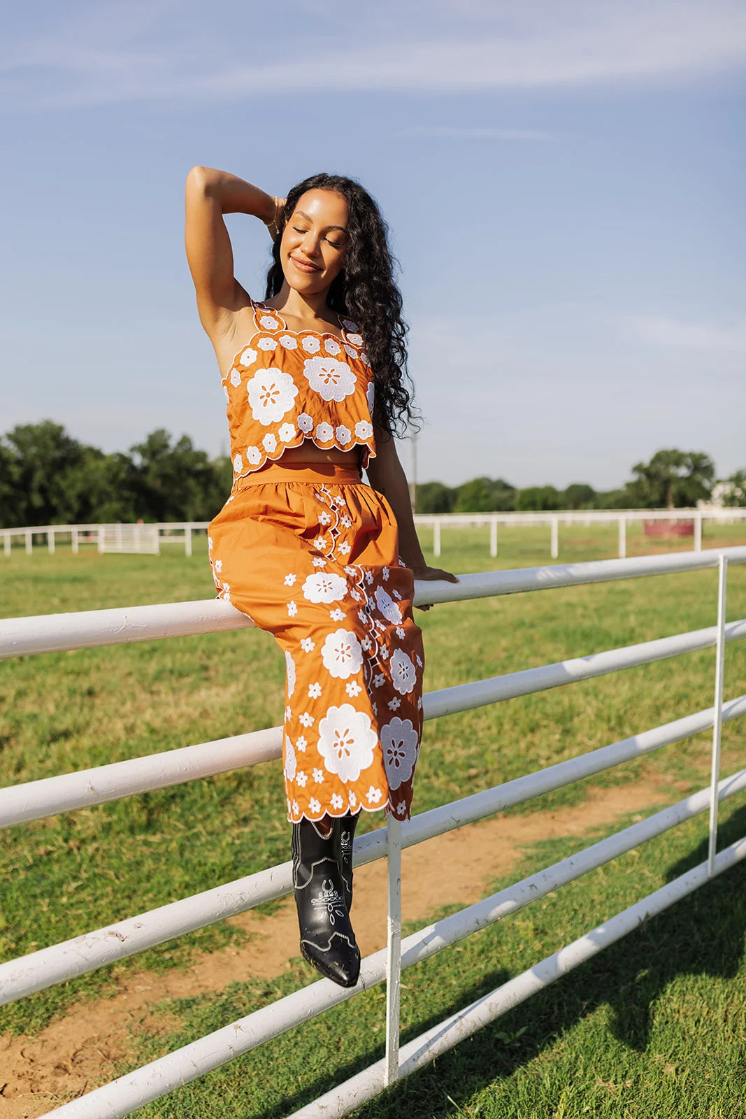 The Ember Midi Skirt - Burnt Orange | J.Marie