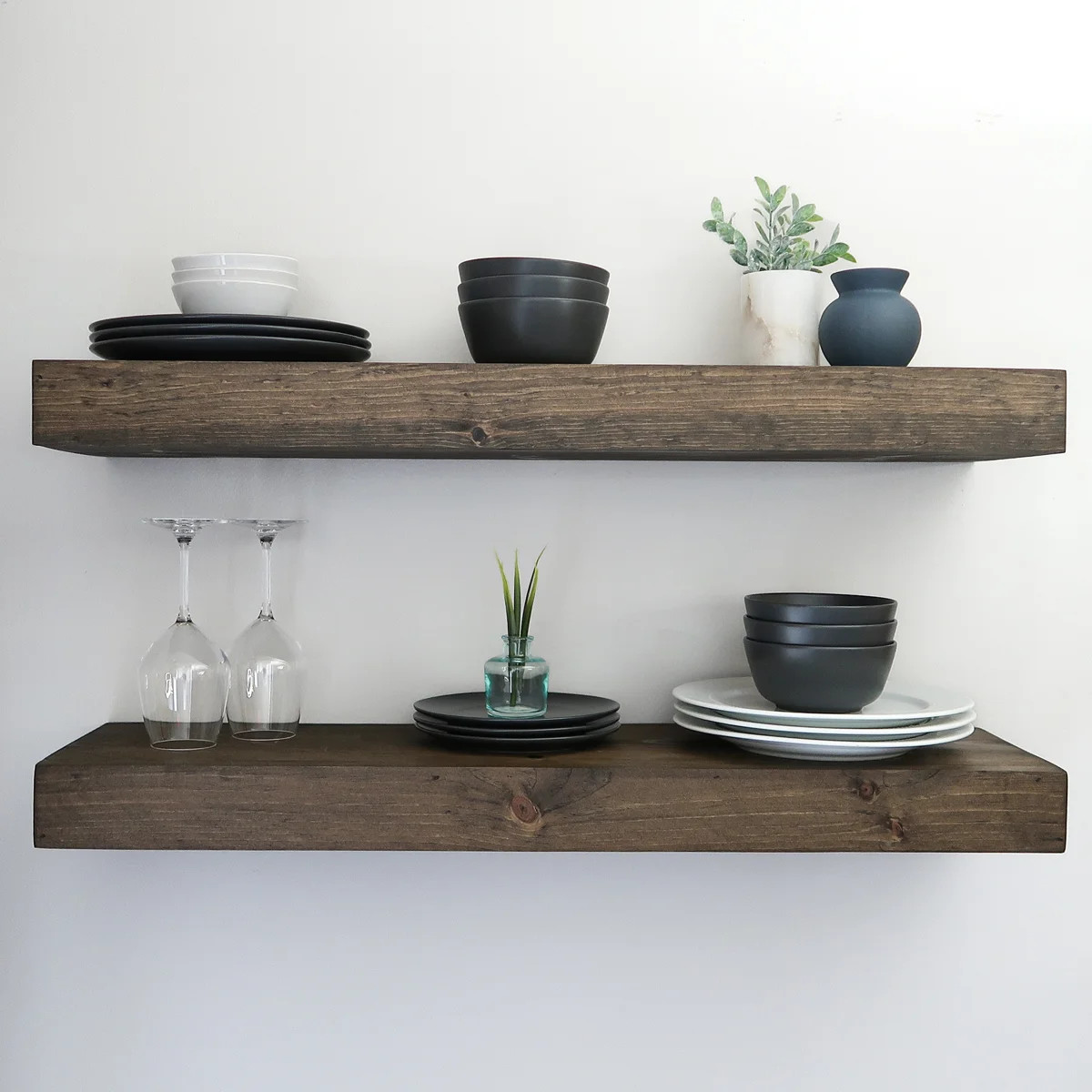 Arzhin Pippi Modern Floating Shelves 3 Inches Thick (Set of 2) | Wayfair North America