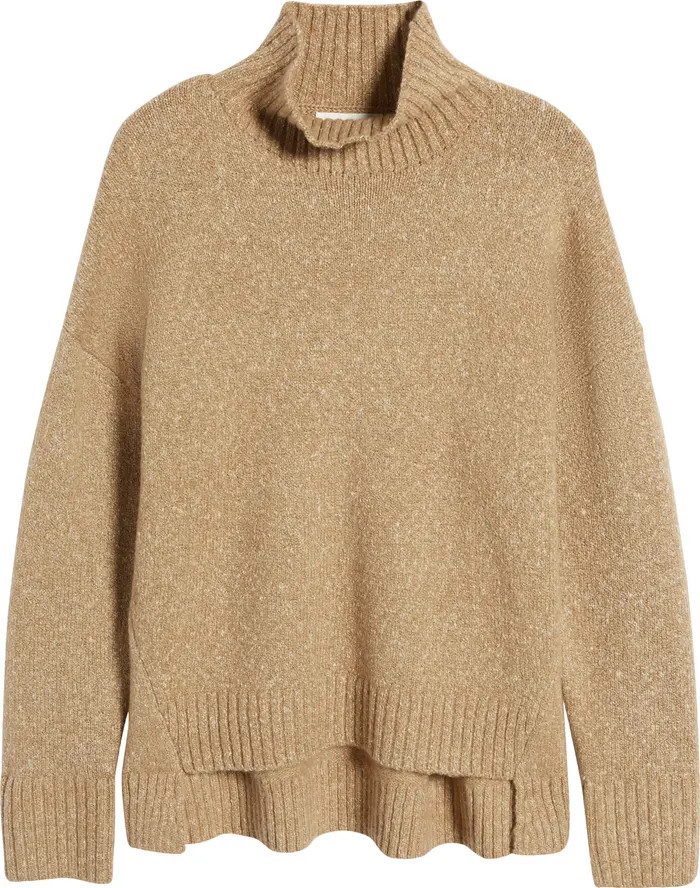 Treasure & Bond Women's Marled Mock Neck High-Low Tunic Sweater | Nordstrom | Nordstrom