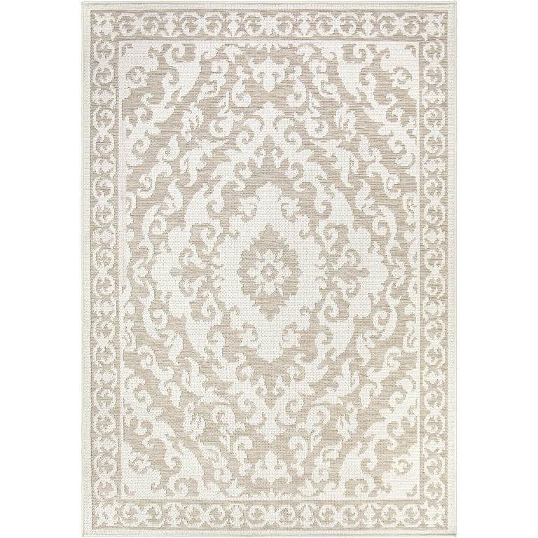 My Texas House Belford Reversible Indoor/ Outdoor Area Rug, Natural Driftwood, 7'10" x 10'10" | Walmart (US)