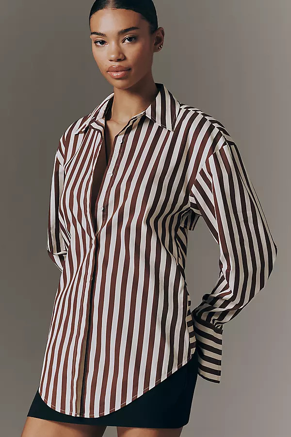 SIMONMILLER Loch Poplin Buttondown Top | Anthropologie (US)