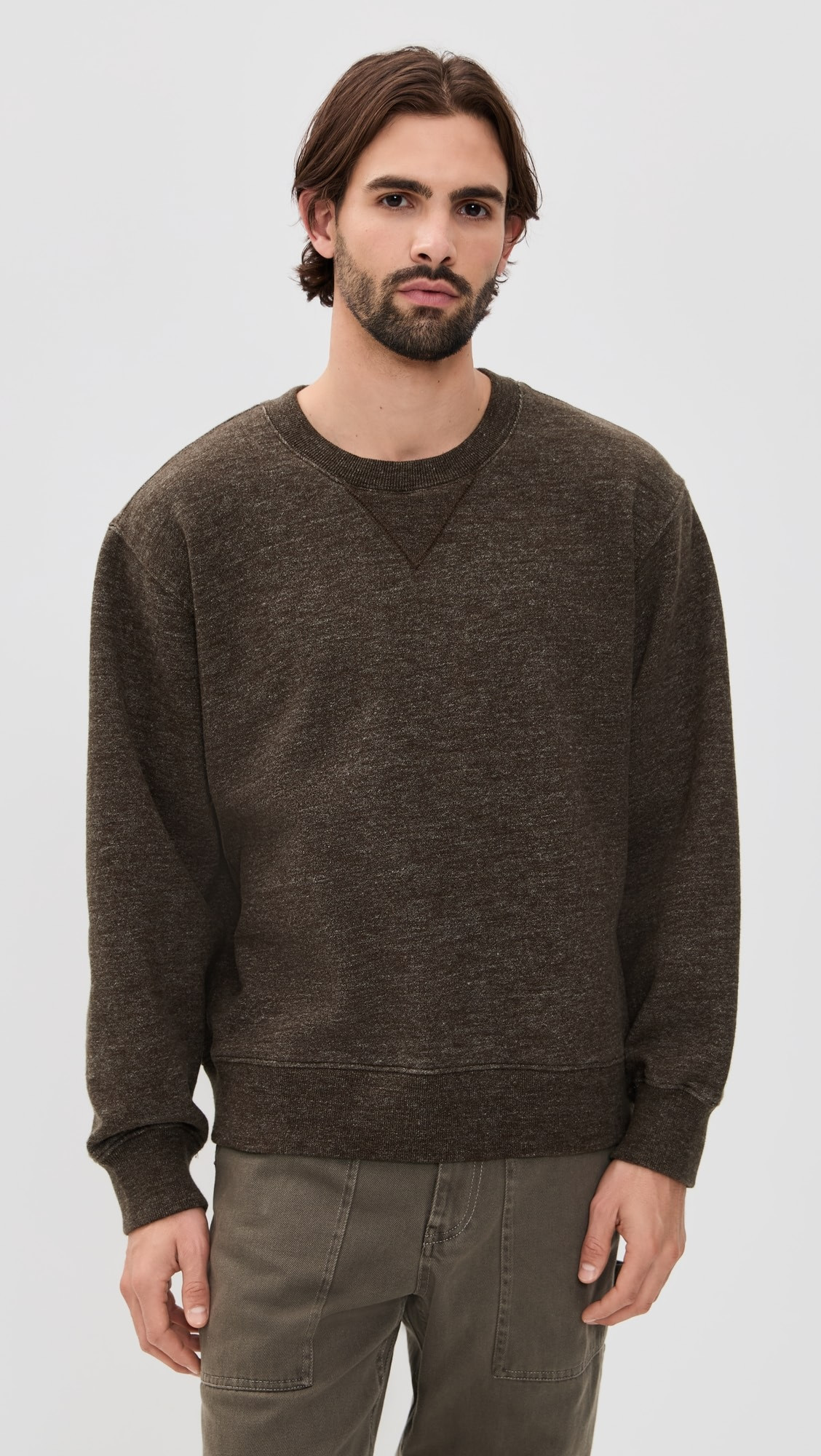 Marlon Sweatshirt In Heather Fleece | Shopbop