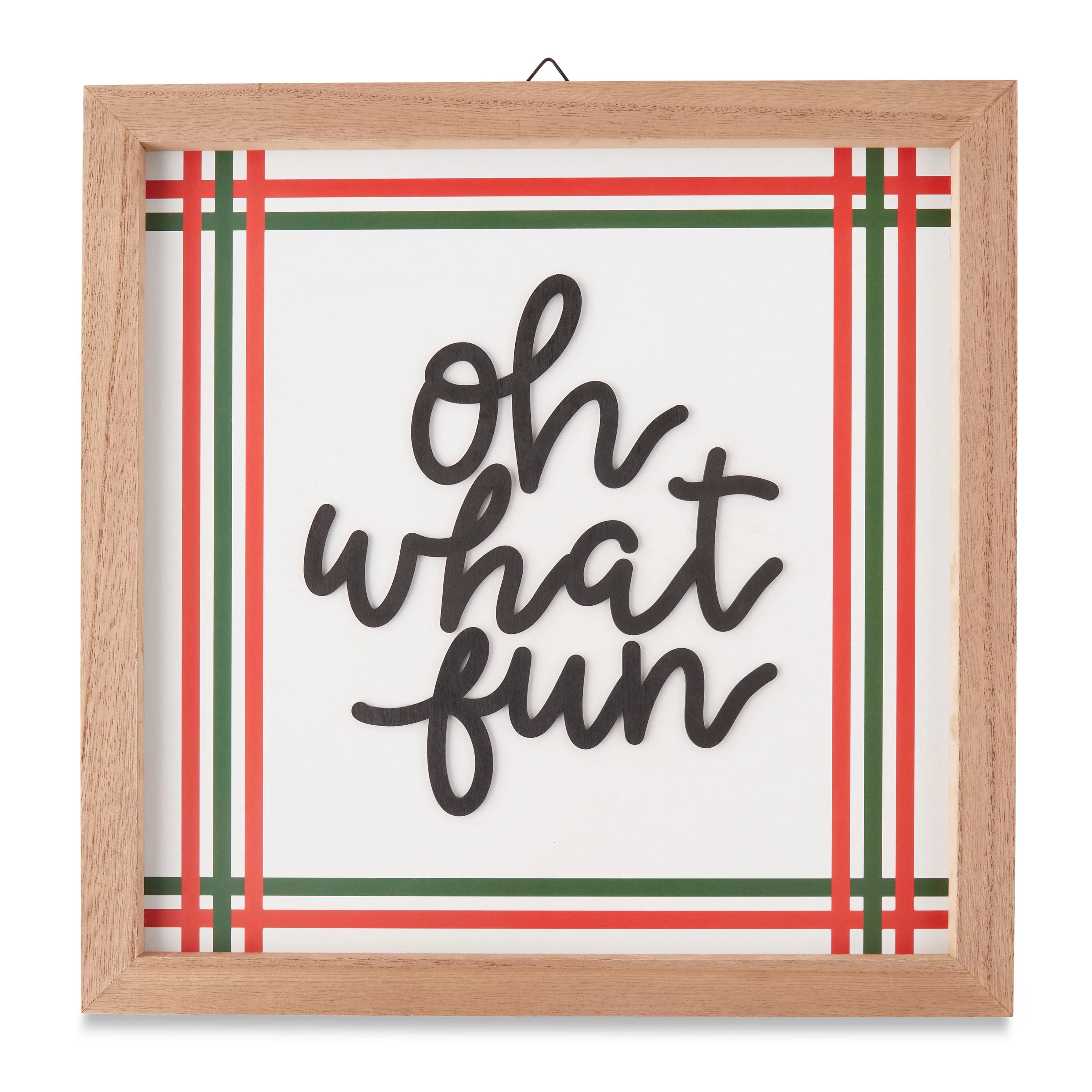 Holiday Time Oh What Fun Christmas Framed Sign, 16 Inch | Walmart (US)