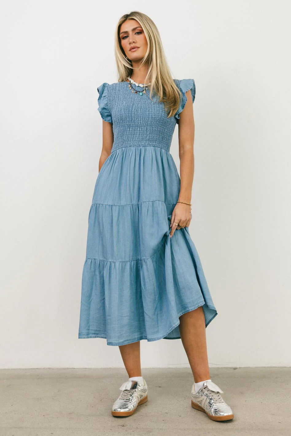 Beth Smocked Midi Dress | Böhme US