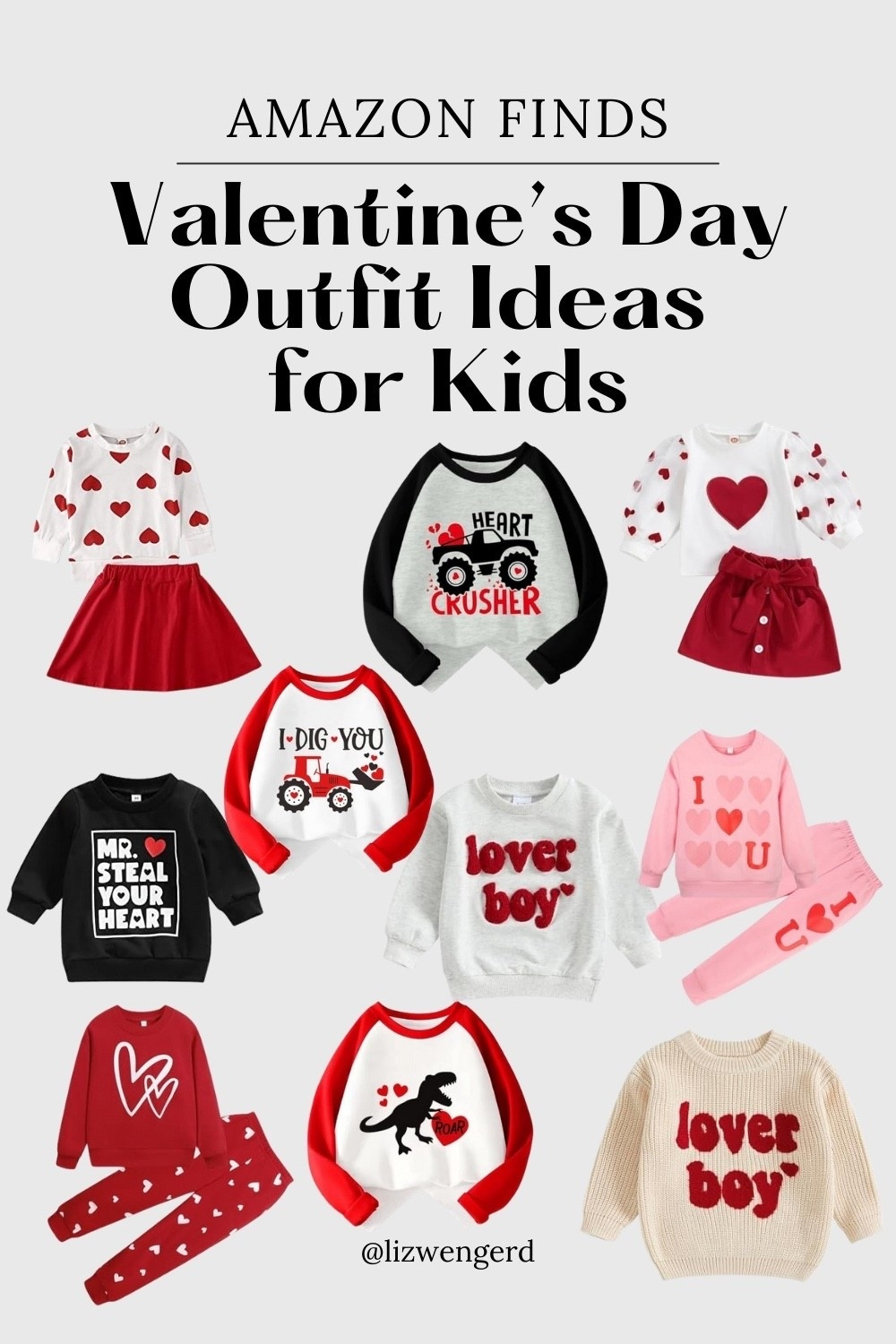 Looking for some cute Valentine’s Day outfits for your kids? Here are some cute Valentines themed outfits that are great for toddlers and young children. 

Valentines shirts for kids
Valentines outfit inspiration 
Baby boy Valentine’s Day outfit
Baby girl Valentine’s Day outfit 
Cute Valentine’s Day outfits for kids

#LTKFindsUnder50 #LTKHoliday #LTKKids