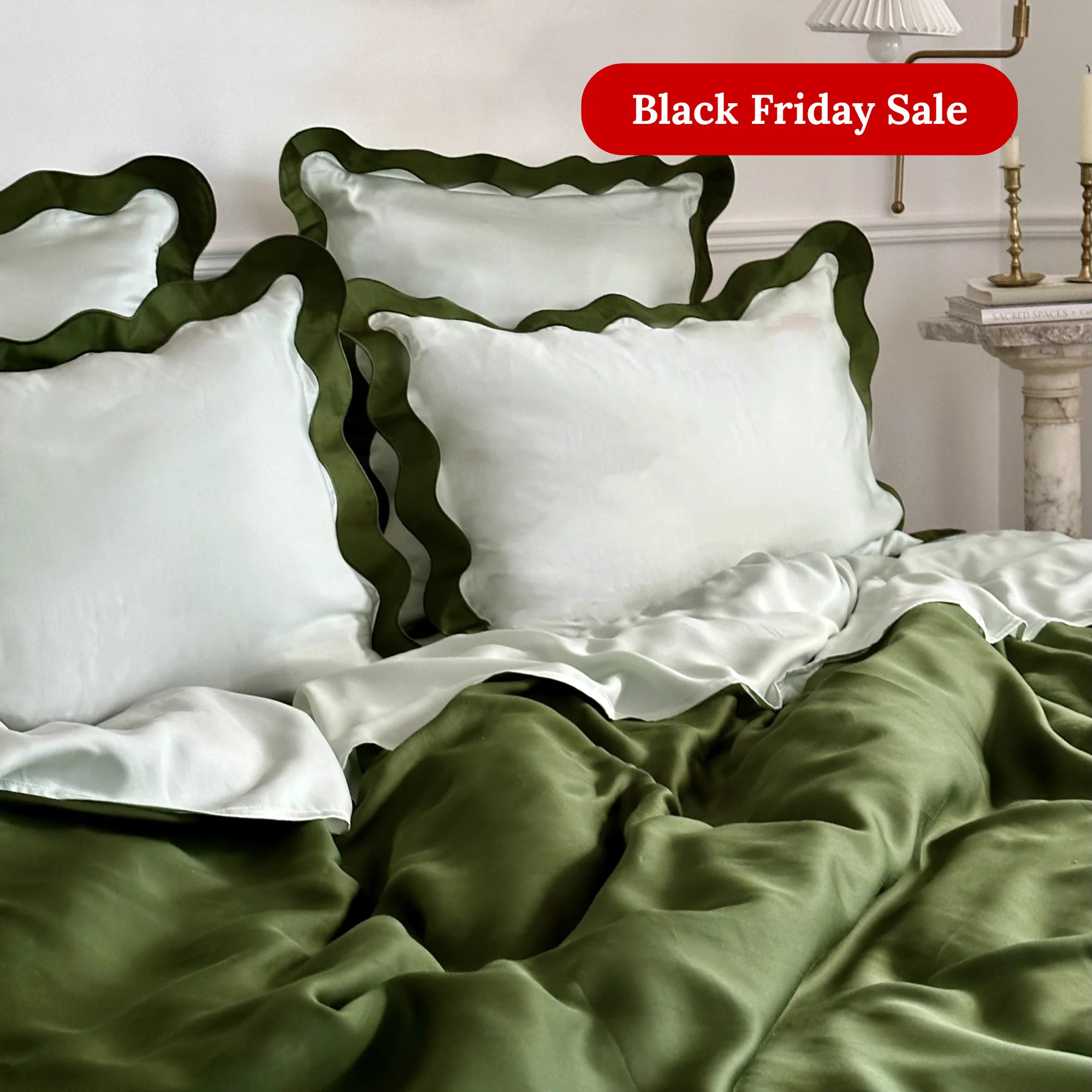 Eucalypso Scalloped Pillowcases (Set of 2) | Eucalypso Home