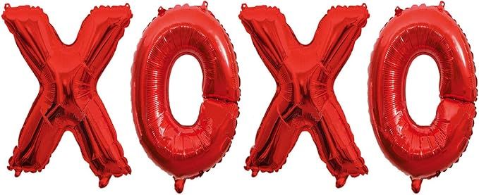 Soochat XOXO Balloons | Valentine Letters Mylar Foil Balloons - Bachelorette parties Wedding Brid... | Amazon (US)