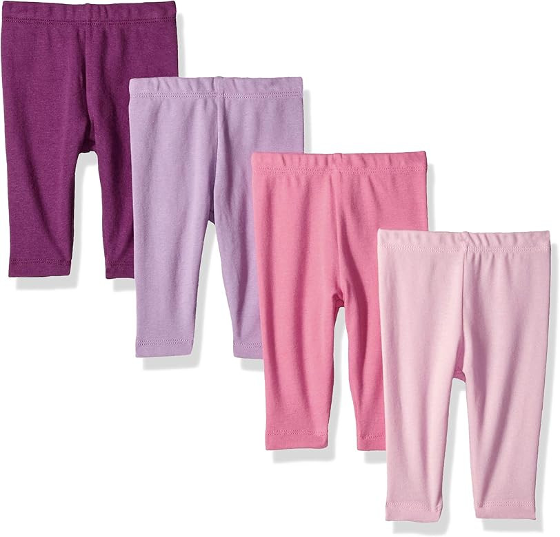 Amazon.com: Hanes baby boys Ultimate Flexy 4 Pack Knit Pants Layette Set, Pink/Purple, 12-18 Mont... | Amazon (US)