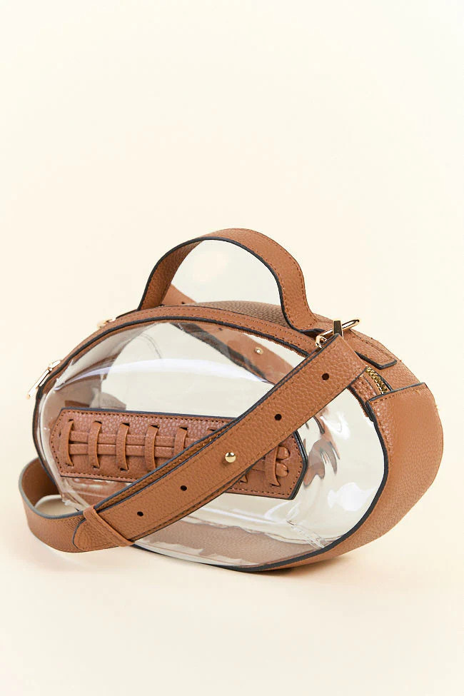 PRE-ORDER Kelce Brown Football Clear Bag | Pink Lily