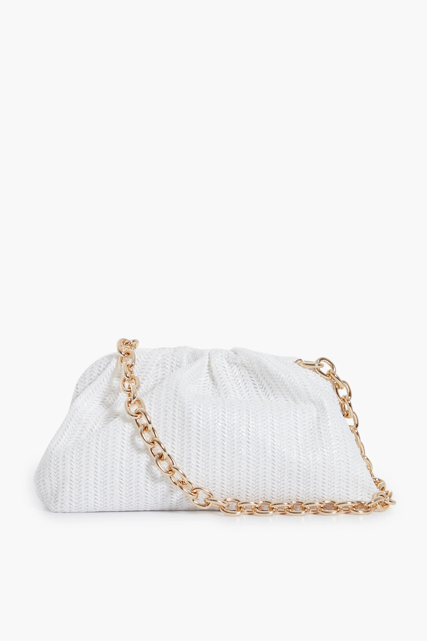 White Raffia Slouchy Clutch | Tuckernuck (US)