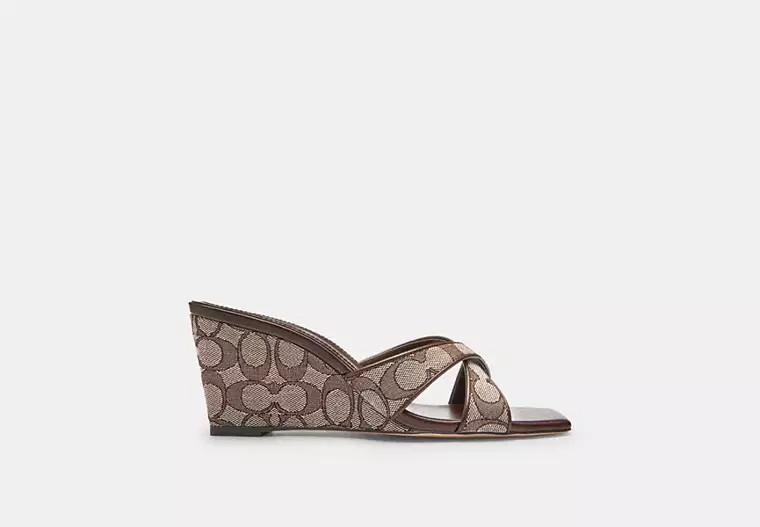 Wedge Sandal In Signature Jacquard | Coach Outlet CA
