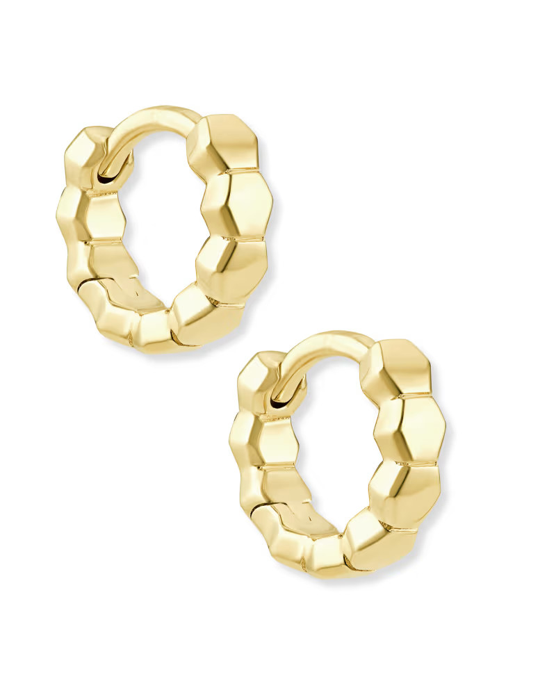 Davis Huggie Earrings in 18k Yellow Gold Vermeil | Kendra Scott