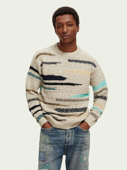 Melange jacquard striped crewneck sweater
    
        
        
            | Men | Scotch & Soda (US)
