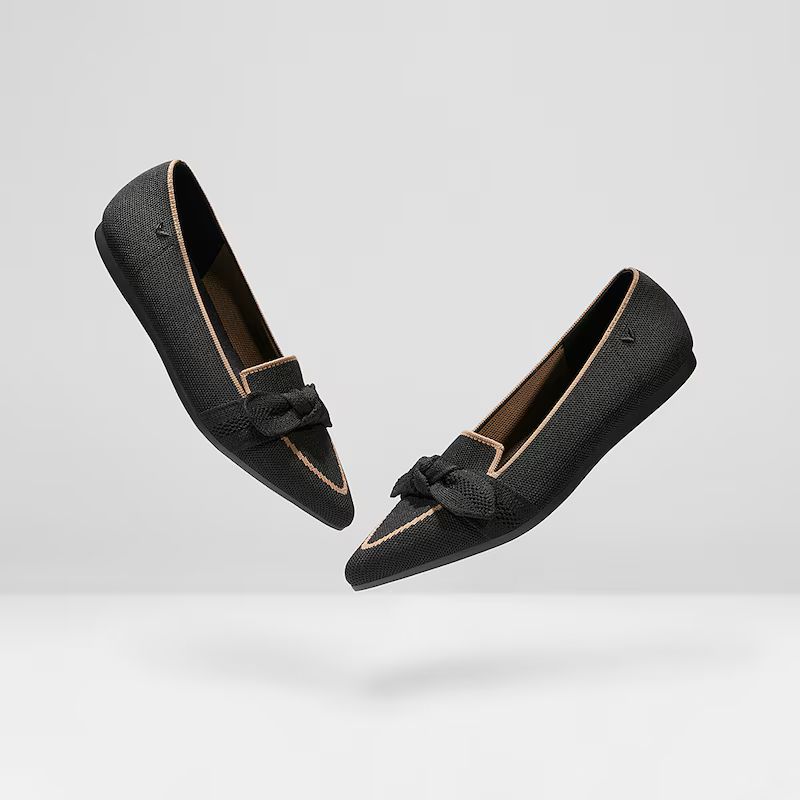 Pointed-Toe Bow Loafers | VIVAIA