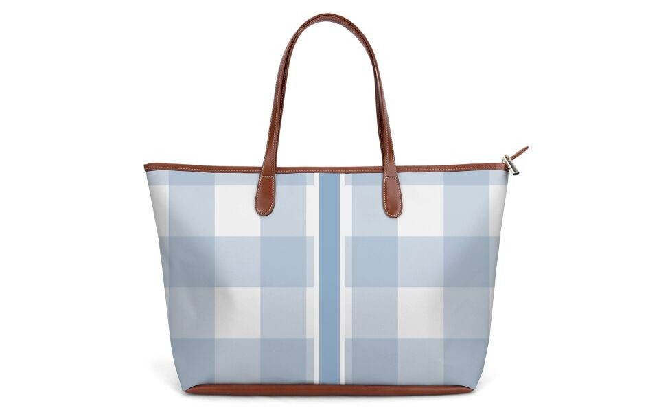 St. Anne Zippered Tote - Monogram Stripe | Barrington Gifts