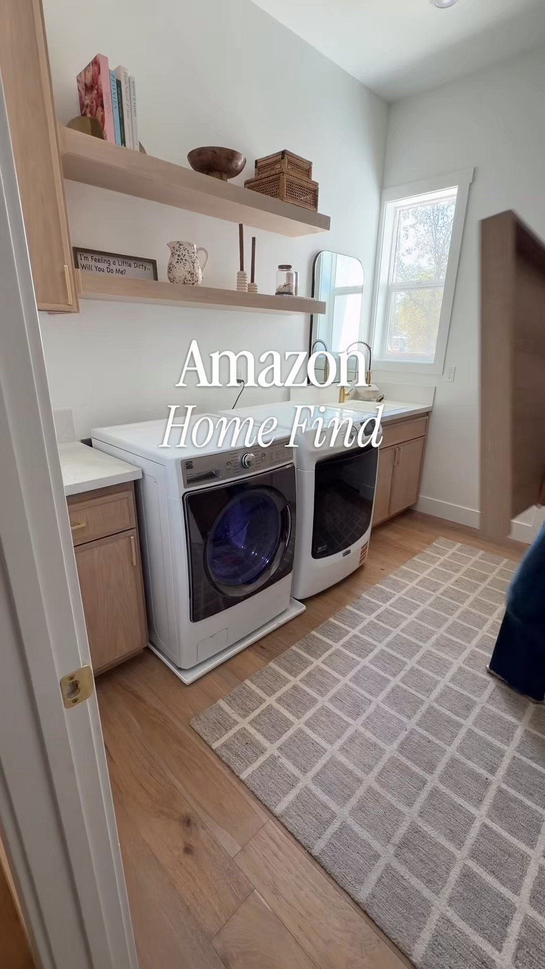 Amazon home find that completely changed my laundry room. 🤎

If you have a front-loading washer and dryer and hate that awkward, unused space on top, THIS is such an easy upgrade. I added this countertop right over mine and suddenly I have a designated spot for folding, organizing and keeping all the random laundry-room things contained.

And can we talk about how much more finished the entire room looks?! Such a simple change, but it made a huge difference without having to do a renovation.

This is exactly the kind of Amazon find I love — pretty AND actually solves a problem.

Would you add one of these over your washer and dryer?

#amazonhome #amazonfinds #laundryroom #laundryroomideas #homeorganization