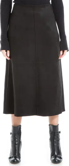 MAX STUDIO Faux Suede A-Line Midi Skirt | Nordstromrack | Nordstrom Rack