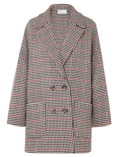 REDValentino - Oversized Houndstooth Tweed Coat - Black | NET-A-PORTER (UK & EU)