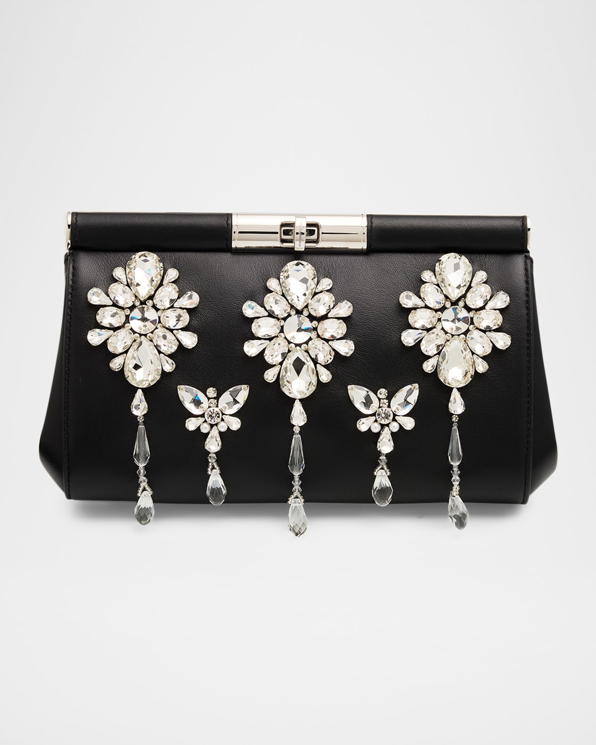 Marlene Crystal-Embellished Leather Shoulder Bag | Neiman Marcus