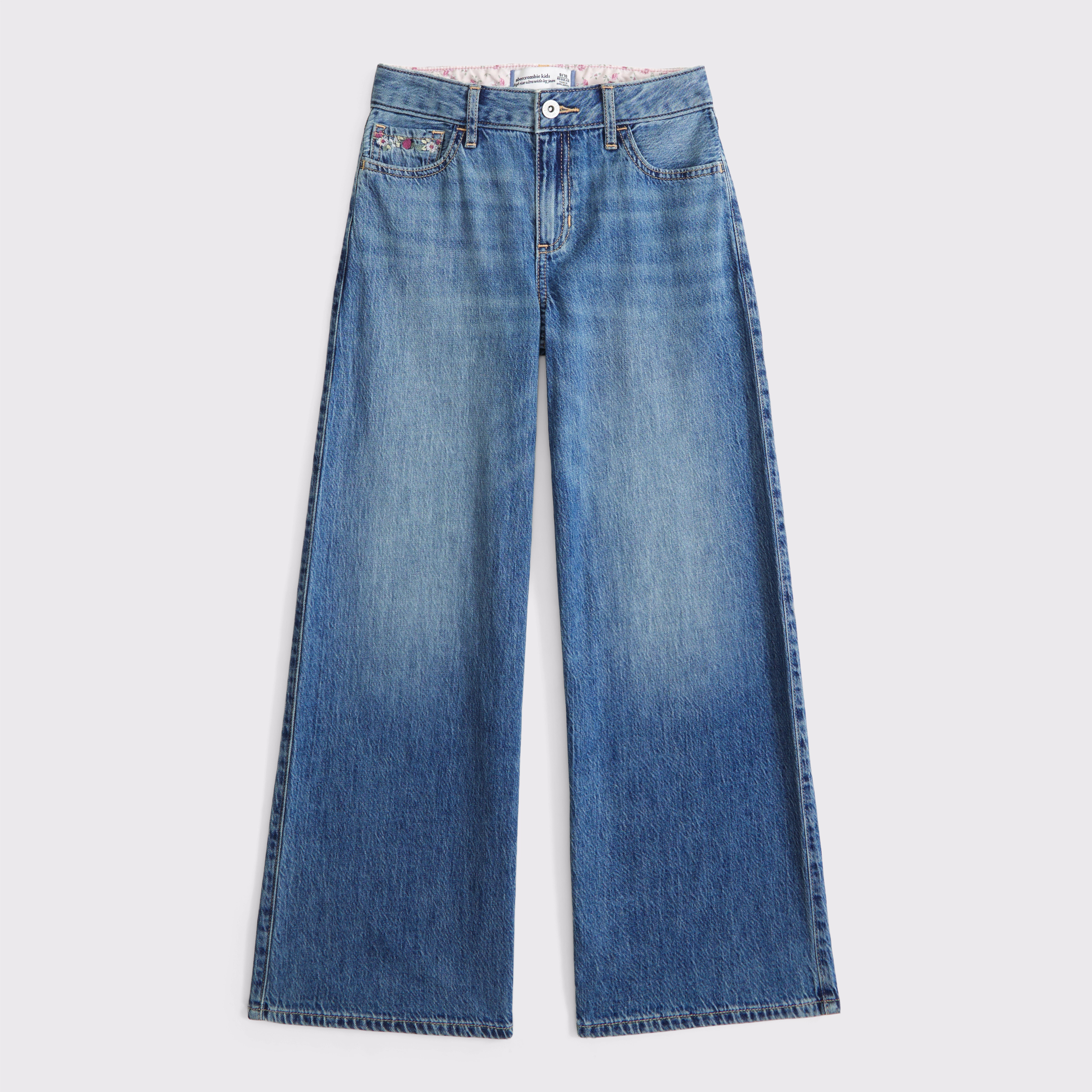 high rise ultra wide leg jeans | Abercrombie & Fitch (US)