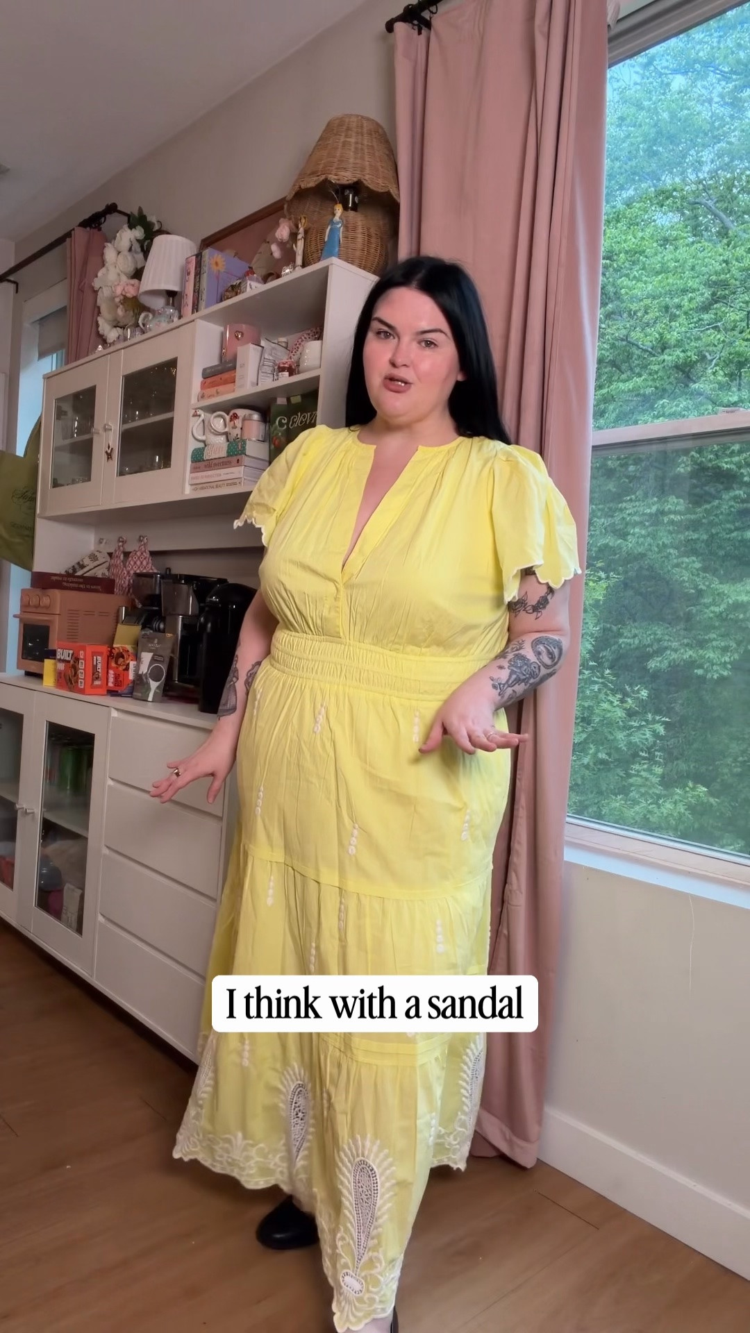 Plus size fashion. Summer wedding guest. Summer dress. Sundress. Anthropologie finds. Plus size sundress. Plus size summer outfit. Yellow dress. Plus size yellow dress. Butter yellow. Scallop detail. Lace detail. Trending plus size fashion.  Size 2X. Midsize fashion. Easy summer outfit. Summer wedding guest. Summer wedding.

#LTKPlusSize #LTKTall #LTKWedding