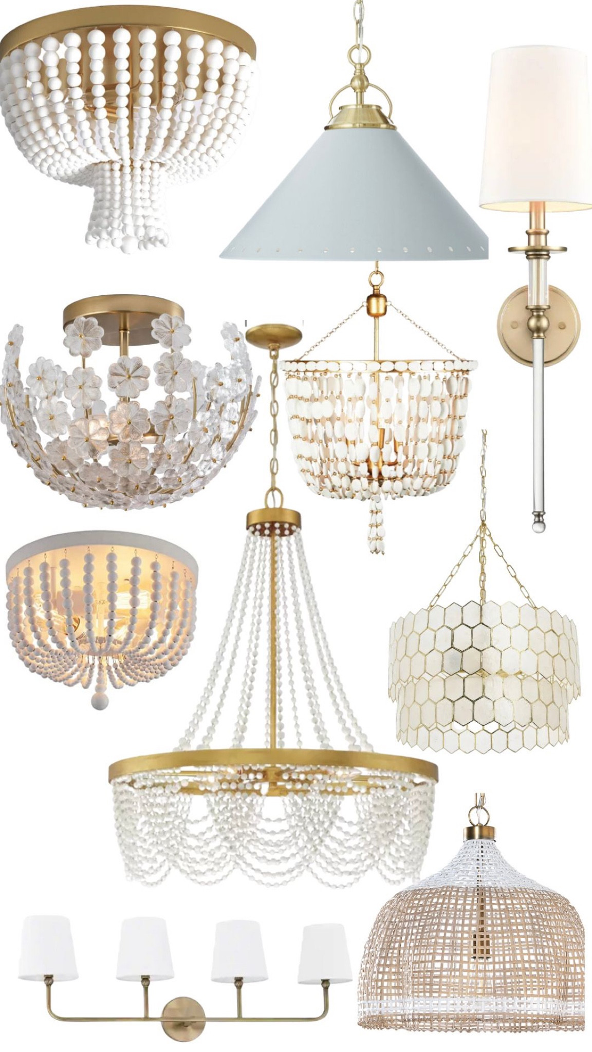My home lighting!  I had to make a substitution for the scalloped rattan light, but the one from Ballard Designs is very close!  

#LTKhome