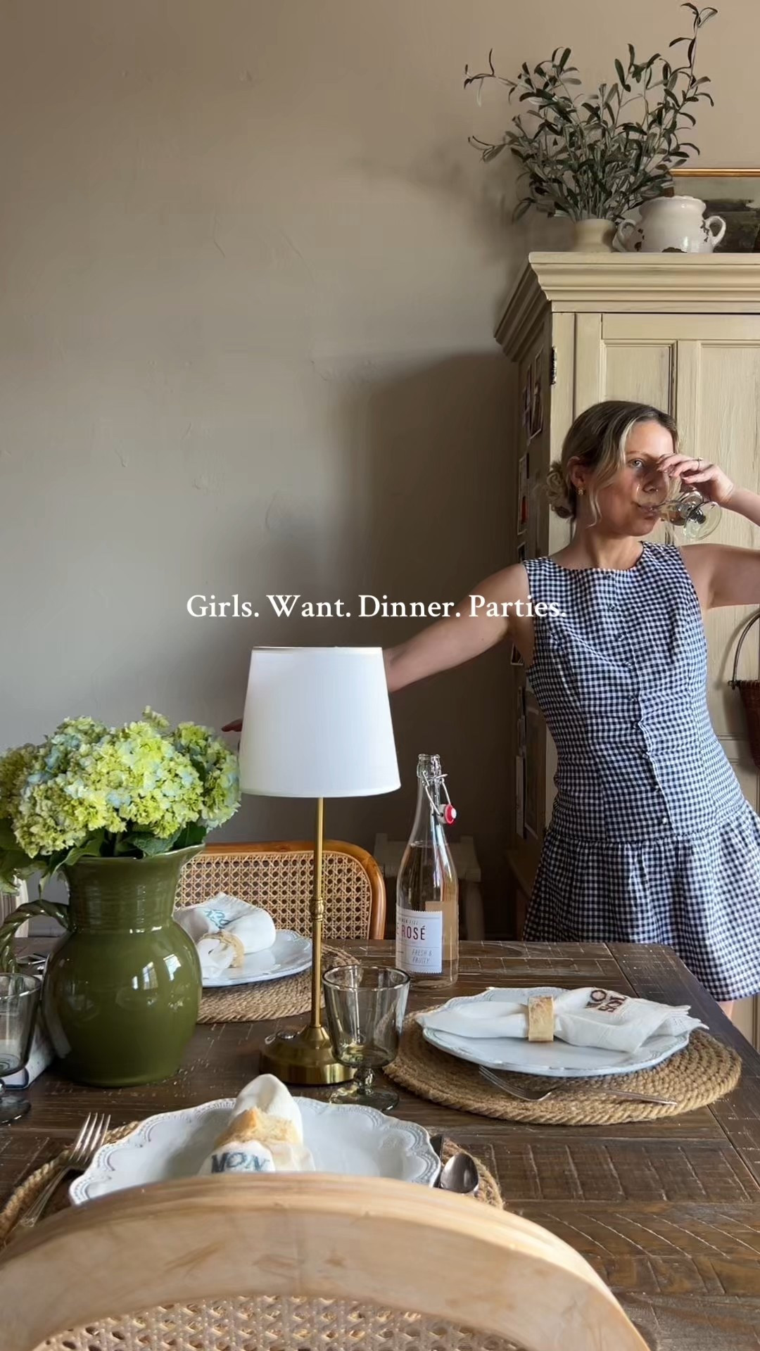 Dinner party styling, dining table decor, fall home decor, gingham mini dress 

#LTKSeasonal #LTKParties #LTKHome